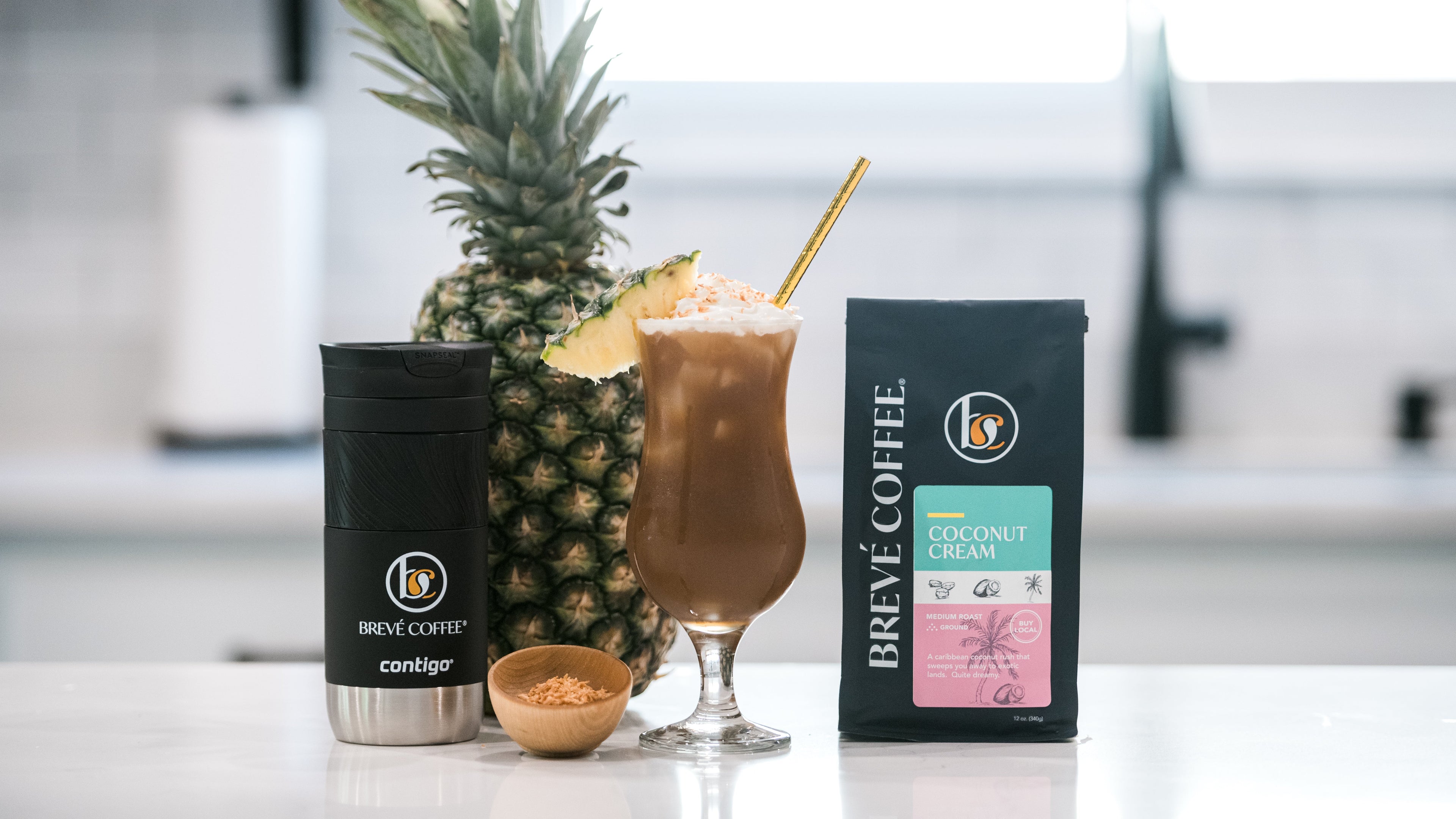 Coconut Cream Coffee with Pineapple